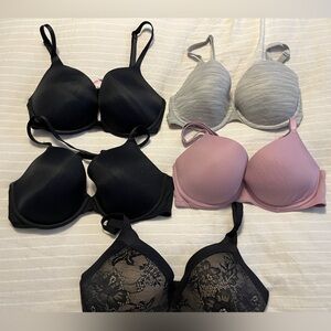 bundle of size 34D PINK bras - lightly lined T-shirt bras